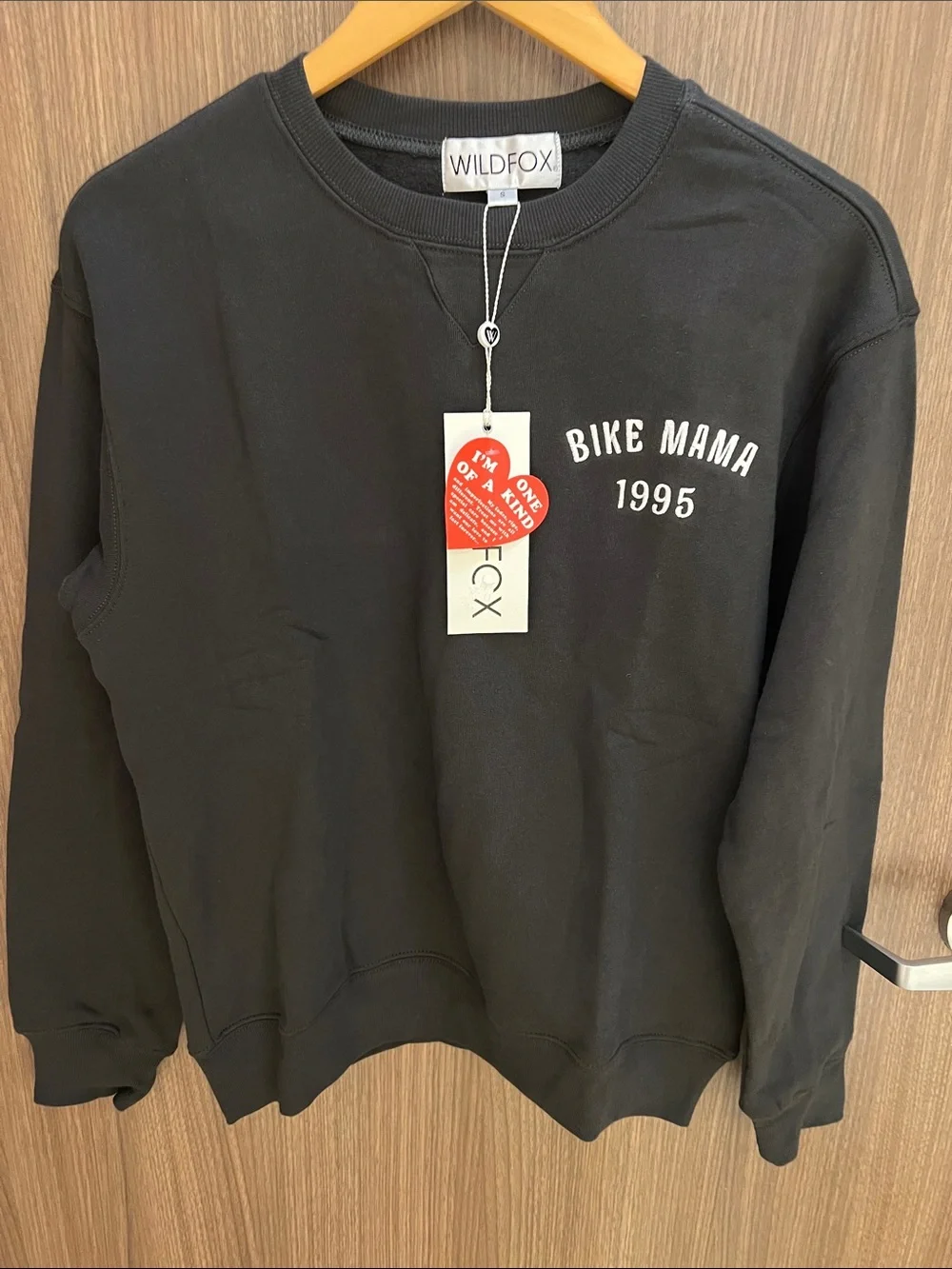 Wildfox Black 'Bike Mama 1995' Crewneck Sweatshirt